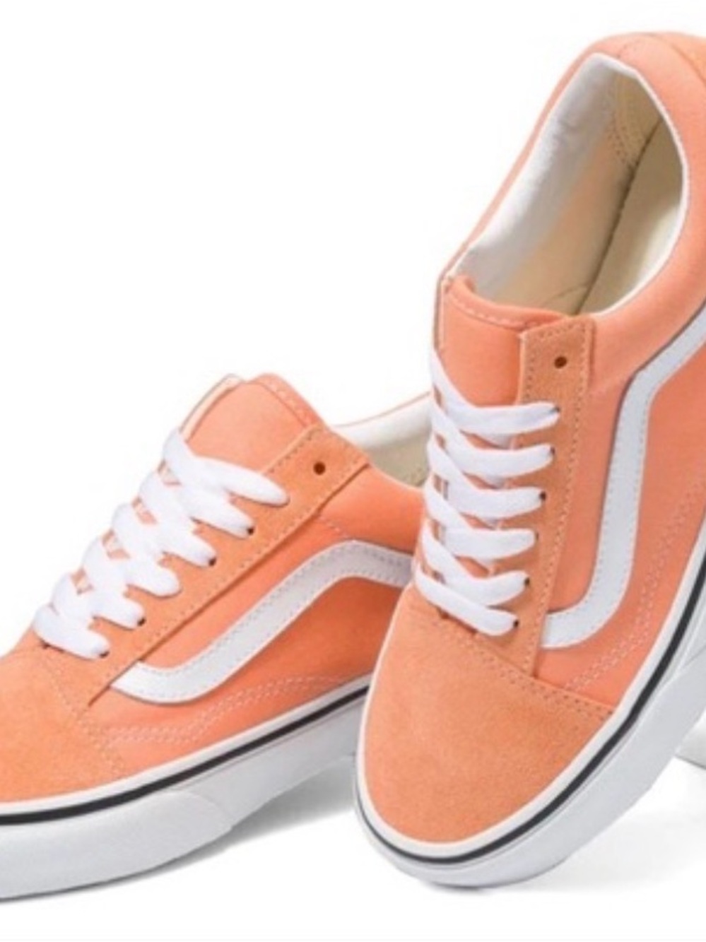 Vans Off The Walls Orange & White Low Top Old Skool Sneakers Size 7 NWOT